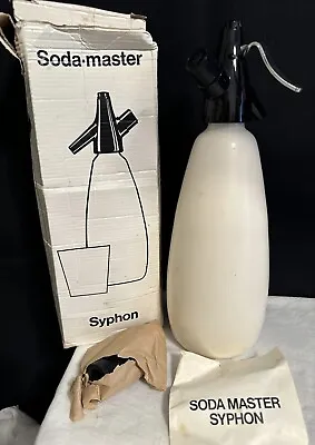 Vintage Soda Syphon By BOC White Metallic Made In England Serial No. SHUB • $19.95