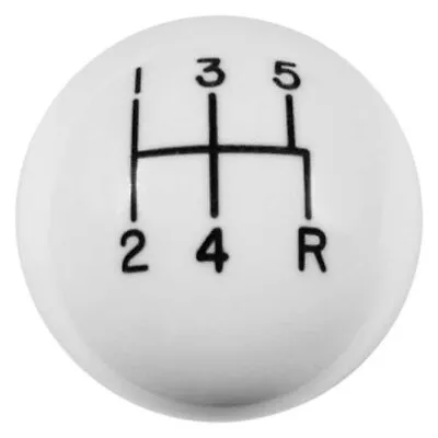 Hurst Shifters 3/8 -16 Manual Shift Knob 5 Speed Pattern System White Universal • $49.67