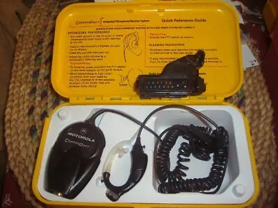 Motorola NTN8819A CommPort Ear Mic Receiver System W/Palm PTT~ XTS MTX & Adapter • $50