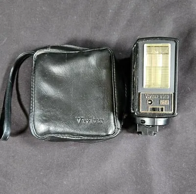  VTG Vivitar Auto 252 Electronic Camera Flash Unit  W/Case • $14.99