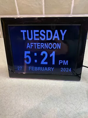 Digital Day Calendar Clock Photo Frame For Memory Loss Dementia Elderly Seniors  • £20