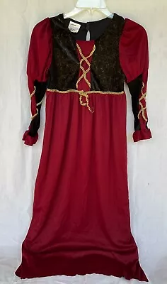 Girl’s Large Princess Medieval Renaissance Dress And Headpiece Preowned • $10.99