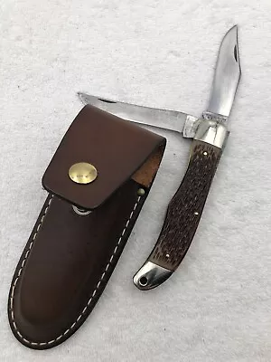 Vintage Schrade Walden 225H Folding Hunter Made In USA • $80