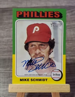 Mike Schmidt- 2024 Topps Heritage  Real One Blue Ink Auto- Philadelphia Phillies • $180