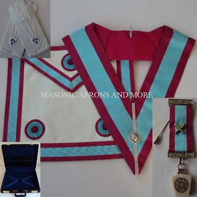 Mark Master Masons Apron (Leather) Collar JewelGloves & HardCase Set(5124-C) • $215.29