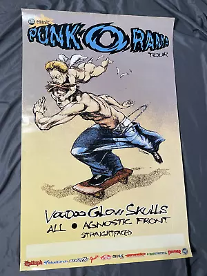 Derek Hess Punk-O-Rama Tour Poster Voogoo Glow Skulls All Agnostic Front Concert • $59.99