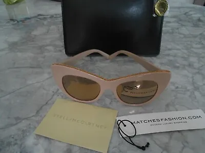 Authentic Stella McCartney OS SC0006S 003 53 Nude Pink/Gold Sunglasses • $55