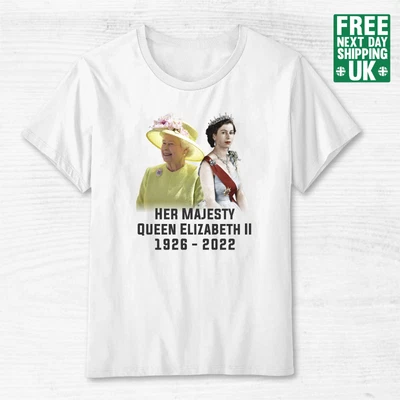 £9.99 • Buy The Queen T Shirt Her Legacy Elizabeth II Tee RIP LIZ England UK RIP Queen T