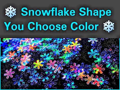 SNOWFLAKE SHAPE GLITTER~U CHOOSE~Nail•Acrylic•Gel•Body Art•Face•Festival•Crafts  • $2.50