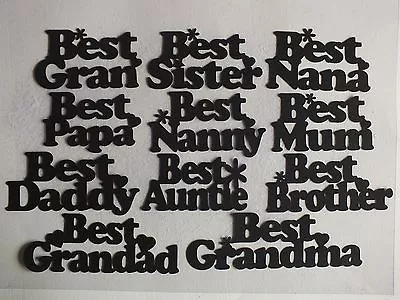 9 BEST FAMILY BIRTHDAY MUM DAD GRANNY  SISTER  MR & MRS LOVE 160gsm Card Stock • £1.99