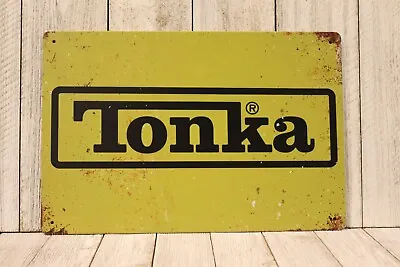 Tonka Tin Metal Sign Toy Trucks Cars Garage Man Cave Vintage Look Boys Room XZ • $10.97