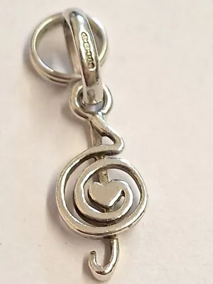 Links Of London Musical Note Heart Silver Charm Fully Hallmarked • £20