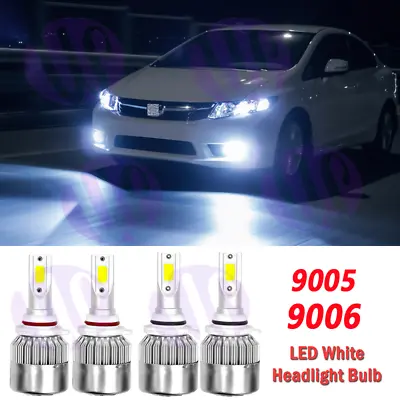 For Honda Civic 2006 2007 2008 2009 - 2011 4X LED Headlights Bulbs 6000K • $23.09