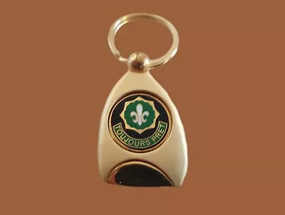 U.S MILITARY ARMY 2nd ACR CAVALRY REGIMENT KEY CHAIN RING GOLD METAL KEY RING • $12.95