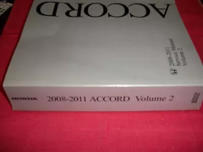 2008 20011 Accord Volume 2 Service Manual Honda Repair Manual OEM • $40