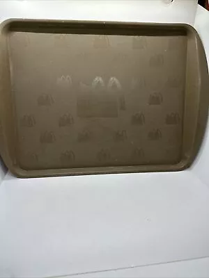 MCDONALDS Restaurant USED Light Brown Plastic Serving Tray 16  X 12  Vintage • $26.99