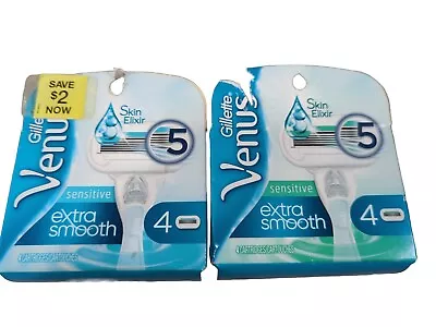 2 Procter & Gamble GILLETTE VENUS Extra Smooth 5 Bladed - 4 Refill Cartridges • $19.95