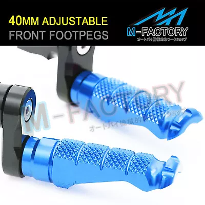 Blue 40mm Adjustable R-Fight Front Foot Pegs For Dragster 800 RR / RC 15-19 18 • $82.30