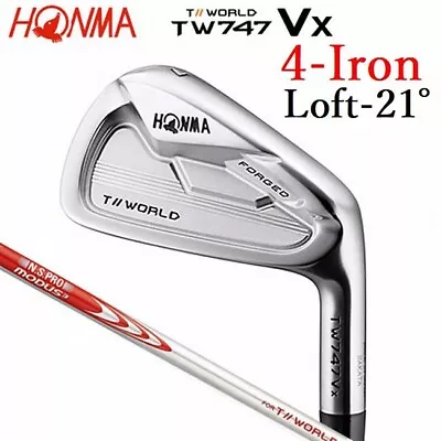 HONMA Tour World TW747 Vx Single 4-Iron Loft-21 R-Flex N.S PRO MODUS3 Shaft • $239.34