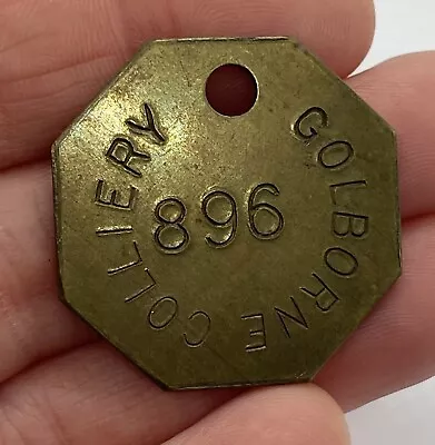 Goldborne Colliery Miners Pit Token Tally Works Check - Lancashire • £17.25