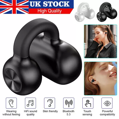£7.39 • Buy Bone Conduction Bluetooth 5.3 Wireless Earbuds Ear Clip Headphones Sport Headset