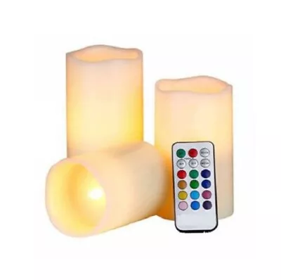 £11.99 • Buy Luma Candles Flameless Plastic LED Color Changing Candles With Remote 3 In 1 Set