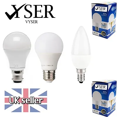 LED BULB B22 E27 3W 5W 7W 12W 15W 18W GLS Lamp Light Bulbs Warm Cool White • £2.69