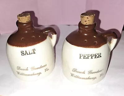$19.99 • Buy 1970s Whiskey Jug Salt & Pepper Set Busch Gardens Williamsburg VA. Padew City