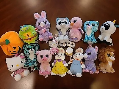 Lot Of 16 Ty Brnad Plush Stuffed Animals Max Ruby Leonardo JackOLantern • $10