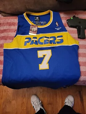 Vtg Reebok Nba Embroidered Pacers Jermaine O’neal Jersey Xl • $16.95