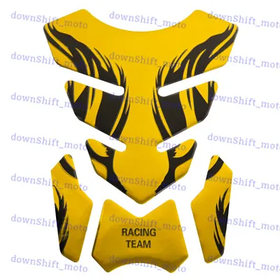 3D Carbon Fiber Motorcycle Oil Gas Fuel Tank Protector Fit Gel Pad Sticker Decal • $9.68