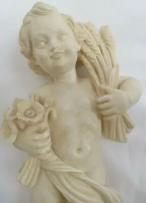 G.ruggeri Italy Cherub With Flowers And Wheat Figurine • $6.99