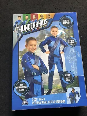£4.99 • Buy Boys Thunderbirds Scott Tracy Printed Jumpsuit Age 5/7 Brand New In Box