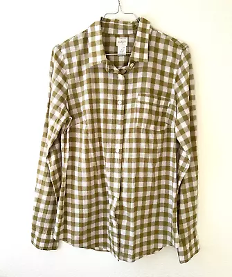 J Crew Factory The Perfect Shirt Womens SMALL Button Down Buffalo Check Plaid • $15
