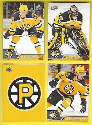 2014-15 Upper Deck AHL Providence Bruins Team Set (7 W/ Pastrnak + Logo Sticker) • $35