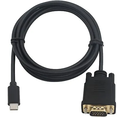2m USB-C Type-C To VGA Cable Lead USB 3.1 Male To 15-pin VGA Male - 2 Metres • £5.98