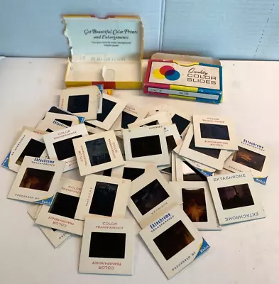 VTG Slides 35mm 48pc Travel US Jets Military Graduation 1960s Dated Kodak Boxes • $18.99