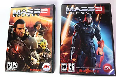 Mass Effect 2 And Mass Effect 3 (PC 2010 & 2012) Video Game Lot Of 2 • $7.93