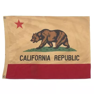 Stone Washed 100% Cotton California Republic State Flag Bear Vintage Style USA • $175