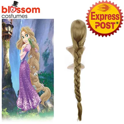 K882 Rapunzel Costume Synthetic Hair Wig Tangled Princess Cosplay Long Braids • £29.40