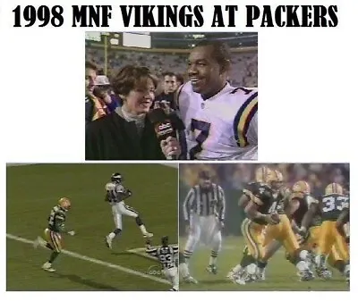 1998 MNF Minnesota Vikings At Green Bay Packers DVD Randy Moss • $14.95