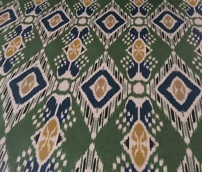 Oilcloth Fabric PVC Coated Casablanca Design Sap Green Colourway Per Meter • £15.90