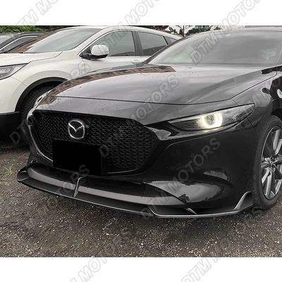 $99.99 • Buy For 19-24 Mazda 3 Hatchback 5DR MS-Style Painted Black Front Bumper Lip Body Kit