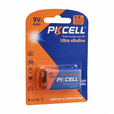 9V Battery 9Volt PKCELL EXP 2029 For Doorbell Diamond Tester ULTRA Alkaline High • $4.85