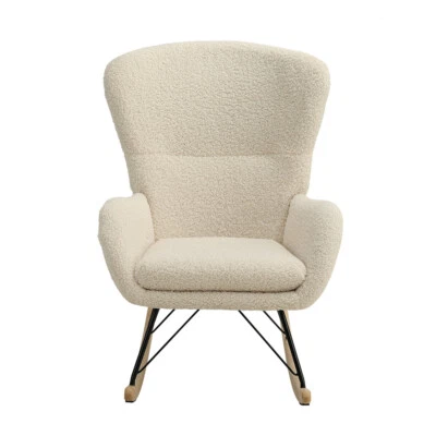 £139.95 • Buy Nursery Rocking Sofa Chair Living Room Accent Glider Rocker High Backrest Lounge