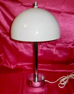 Vintage Mushroom Lucite/plastic? Lamp Metal Chrome Base Mcm • $98