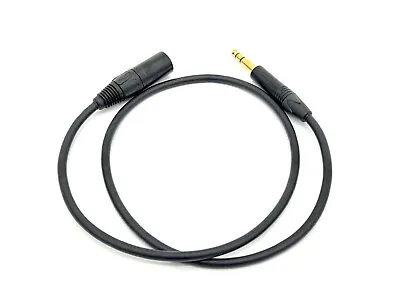 Mogami 2549 Black Microphone Cable W/ Neutrik Straight TRS To XLR Male - 3 FEET • $35.95