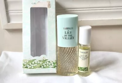 VINTAGE YARDLEY LILY OF THE VALLEY COLOGNE SPRAY BOTTLE & ROLL-ON 2 Items VGC • £9.99