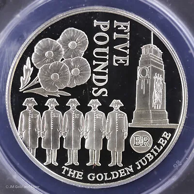 2003 5LB Jersey Proof Silver 5 Pounds ANACS PF 70 DCAM | PR Cameo Golden Jubilee • $89.95