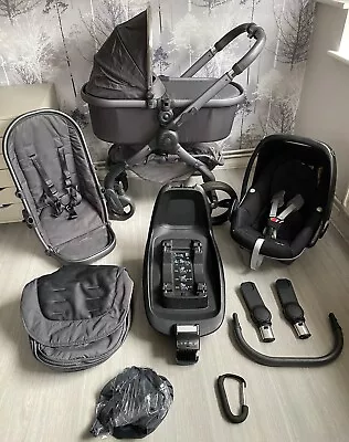 ICandy Peach DC Dusk Edition Travel System 3 In 1 Pushchair Stroller & Isofix • £345
